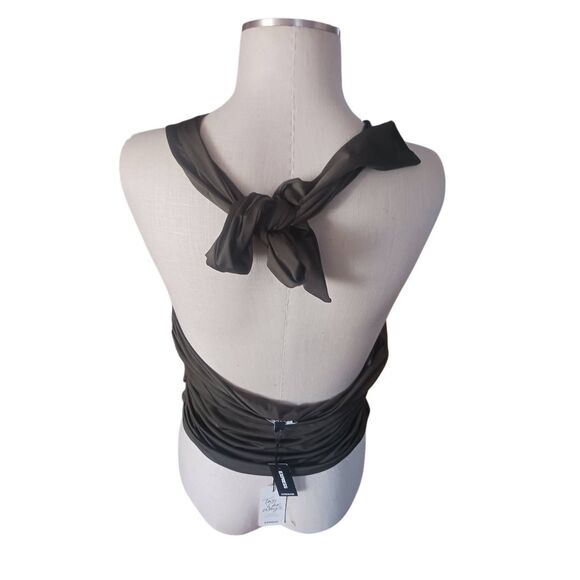 Two chic ways deep vee top dark green new with tags cruise express - Picture 2 of 4